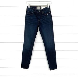 NWT EVERLANE Mid Rise Skinny Jean Dark Blue Stretch 26 New
